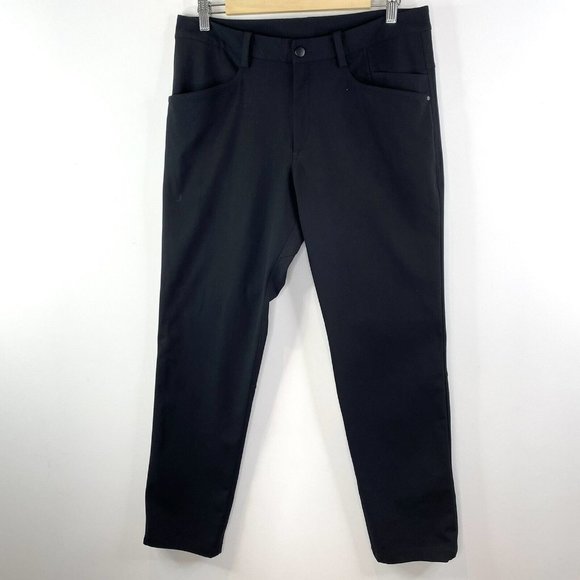 Lululemon ABC Pants Black Trouser Mens Size 34 x 31